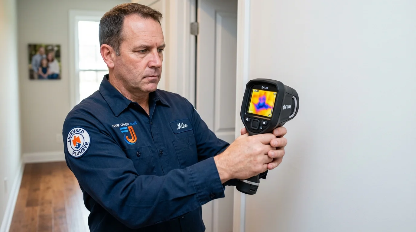Thermal imaging leak detection by Johns Plumbing LLC in Paradis
